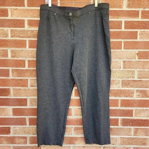 Chico's Pants Women's Size XL Short Grey Cropped Ankle Pants